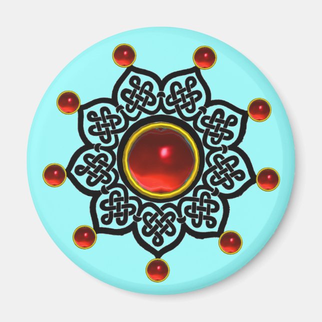 GOTHIC SUN  Red Ruby Gem Magnet (Front)