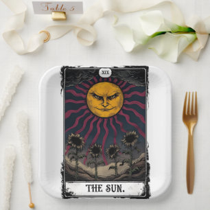 Gothic Sun Tarot Paper Plate