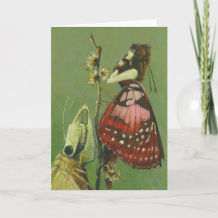 Gothic Surreal Moths Greetings Card