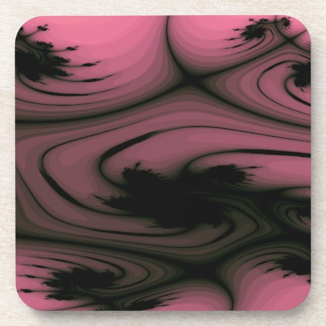 Gothic Swirls Cork Coaster (Front)