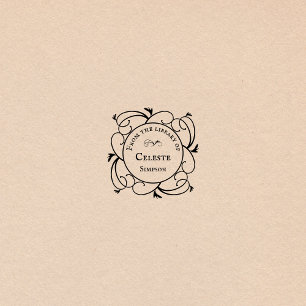 Gothic Swirls   From the library of Personalised Self-inking Stamp