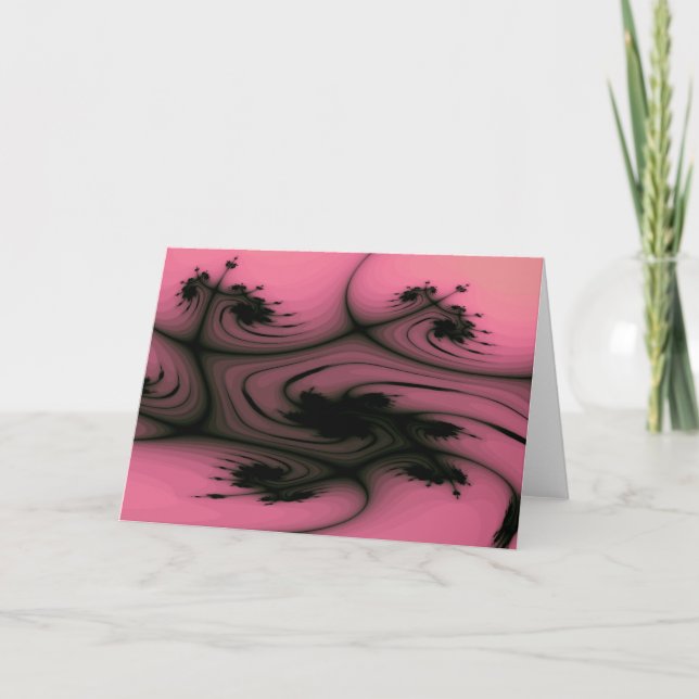 Gothic Swirls Greeting Card (Front)