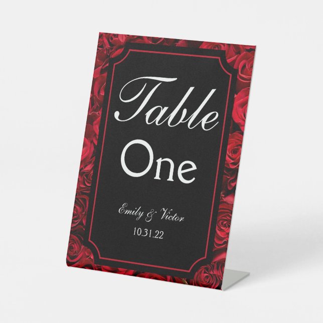 Gothic Table Number Sign (Front)