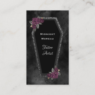 Gothic Tattoo Artist QR Code Business Card