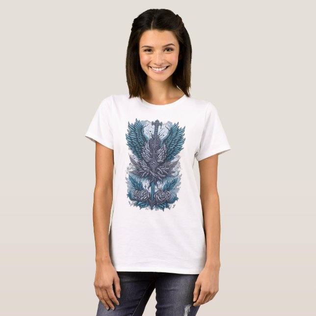 Gothic tattoo cross 43 T-Shirt (Front Full)