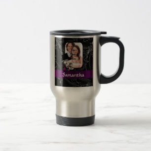 Gothic tattoo skull travel mug
