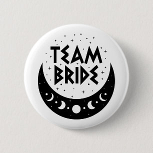 Gothic Team Bride Coven Wedding Bachelorette Party 6 Cm Round Badge