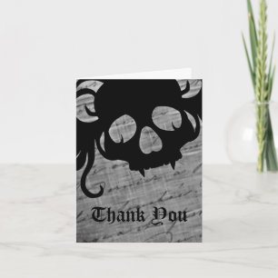 Gothic Thank You skull