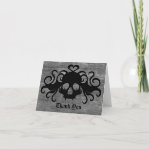 Gothic Thank You skull Card