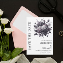 Gothic Theme Hydrangea Floral Wedding 