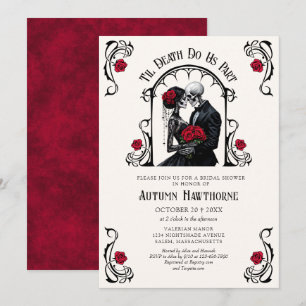 Gothic Til Death Bridal Shower Invitation