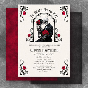 Gothic Til Death Bridal Shower Invitation