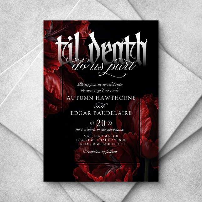 Gothic Til Death Wedding Invitation (Creator Uploaded)