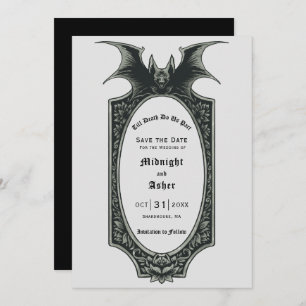 Gothic Till Death Do Us Part Bat Save The Date