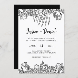 Gothic Till Death Wedding Invitation