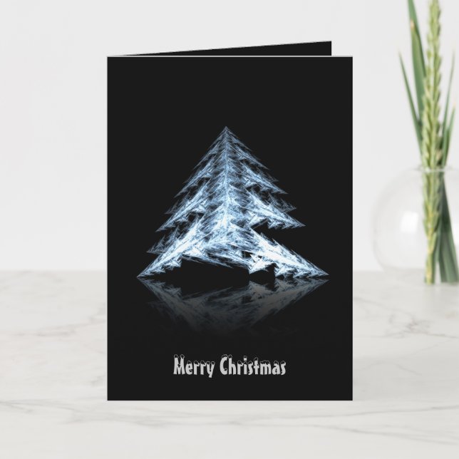 Gothic Tree Merry Christmas Holiday Card (Front)