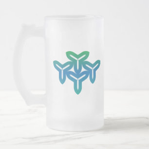 Gothic Tri-blade Frosted Glass Beer Mug