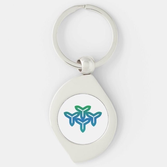Gothic Tri-blade Key Ring (Front)