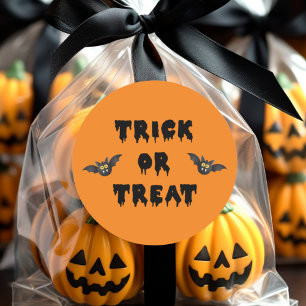 Gothic Trick or Treat Cute Bats Classic Round Sticker