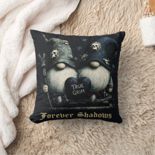 Gothic "True Grim" Gnomes with "Forever Shadows" Cushion