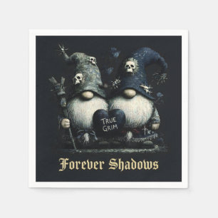 Gothic "True Grim" Gnomes with "Forever Shadows"  Napkin