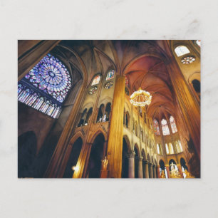 "Gothic Twist" Notre Dame Cathedral Watercolor Postcard
