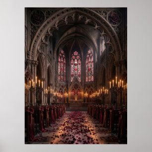 Gothic Valentine Cathedral Hall Poster