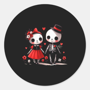 Gothic Valentine  Classic Round Sticker