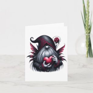 Gothic Valentine Gnome  Card