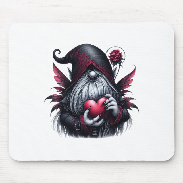Gothic Valentine Gnome  Mouse Mat (Front)