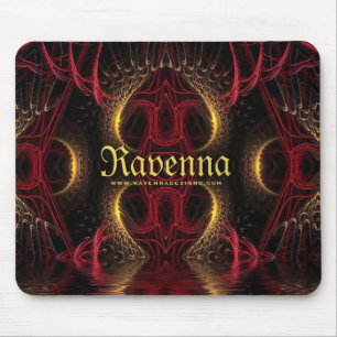 Gothic Valentine Gold Hearts Dark Arts Mouse Mat