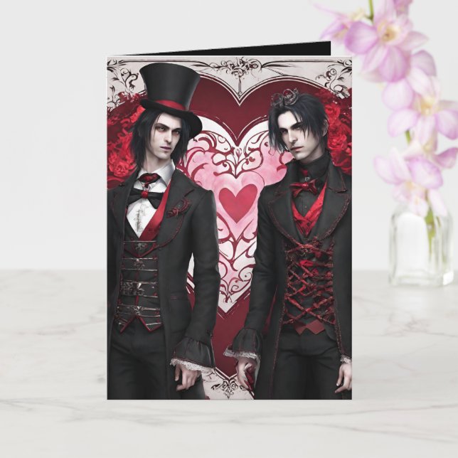 Gothic valentines card (Orchid)