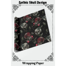Gothic Valentines Day Red Black Roses Skulls