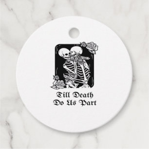 Gothic Valentines Day Till Death Do Us Part Skelet Favour Tags
