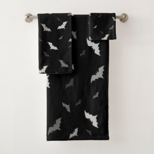 🦇 Gothic Vampire Bats Bath Towel Set