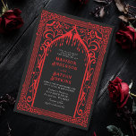Gothic Vampire Cathedral Wedding  Invitation<br><div class="desc">Invite your wedding guests with this elegant and gothic design. Perfect for a Gothic or Halloween themed-wedding. Matching Items in our shop for a complete party theme. Cover Page Background provided by Freepik</div>