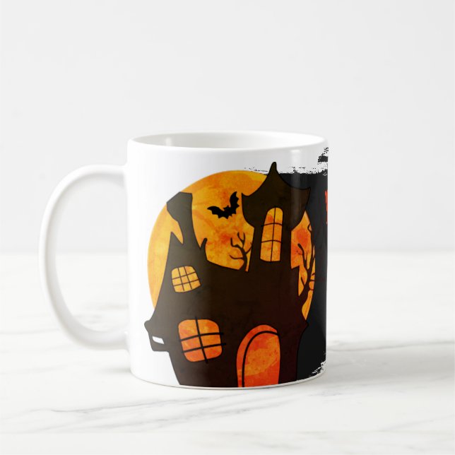 Gothic Vampire Coffee Funny Halloween Gift Adults Mug (Left)