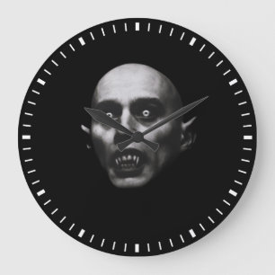Gothic Vampire Fangs Horror Large Clock