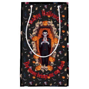 🧛‍♂️ Gothic Vampire Halloween Black Gift Bag 🎃🖤