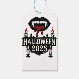 Gothic Vampire Halloween Gift Tags