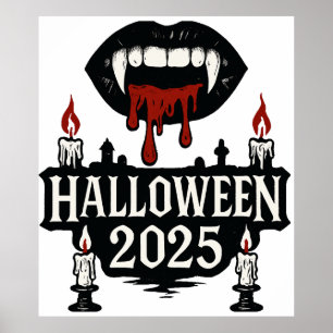 Gothic Vampire Halloween Poster