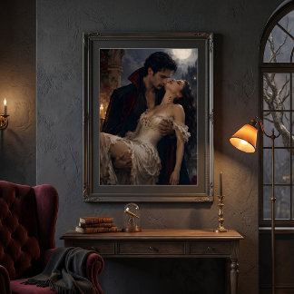 Gothic Vampire Romance - Fantasy Vampire & Damsel Poster