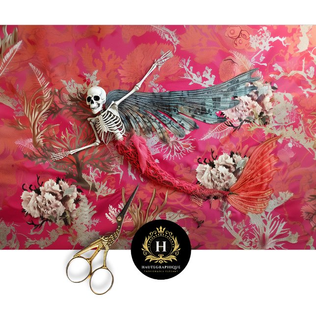 Gothic Vampire Skeleton Mermaid Skull Decoupage  Tissue Paper (Creator Uploaded)