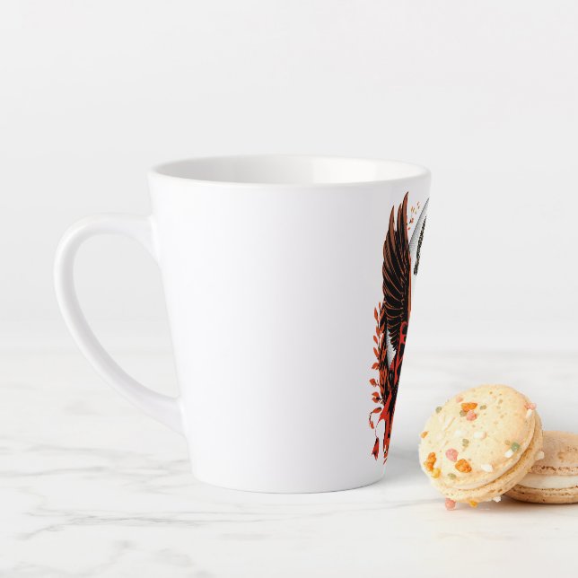 Gothic Velvet Bow Key with Wings & Moon Latte Mug (In Situ)