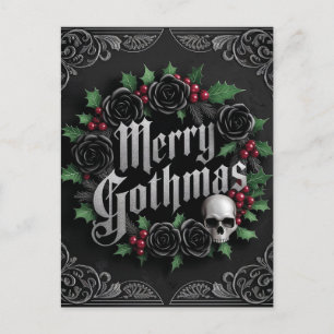 Gothic Victorian Christmas Design - Dark Elegance Postcard