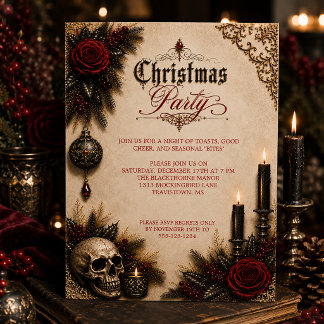 Gothic Victorian Christmas Party | Invitation