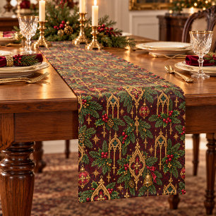Gothic Victorian Christmas Table Runner