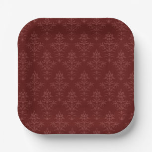 Gothic Victorian Damask Paper Plate