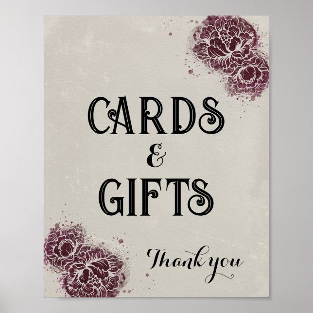 Gothic Victorian Editable Party Event Sign  (Front)