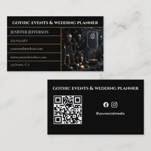 Gothic Victorian event & wedding planner Business Card